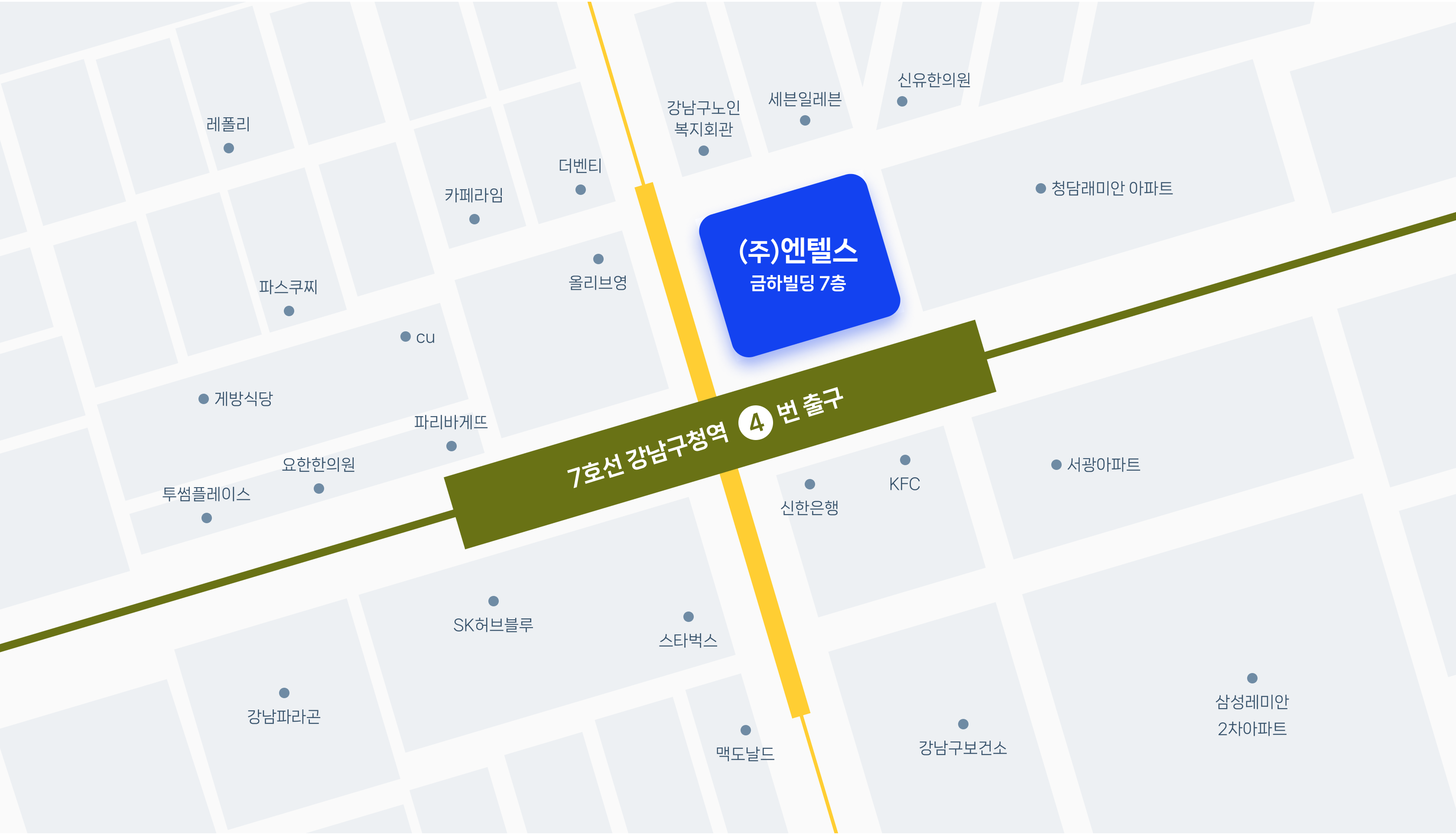(주)엔텔스 위치 안내 지도